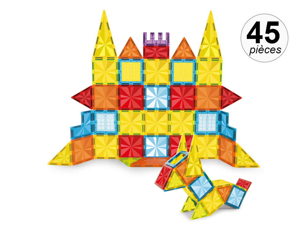 Jeu de construction magnétique - 45 pcs - Modèle Imagine S