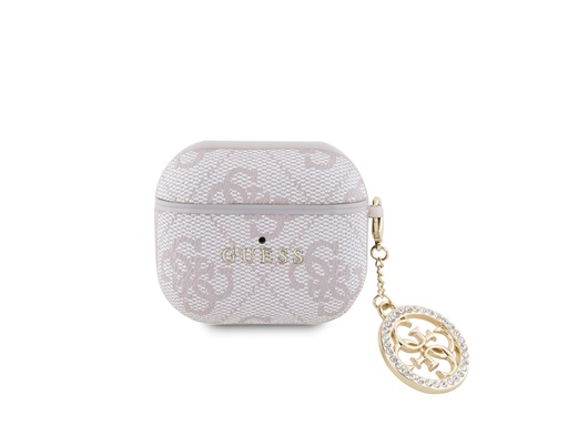 [H90828] Protection Guess 4G Script avec Charm pour AirPods 3 - Rose