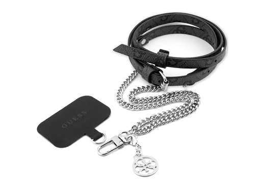 [H31951] Tour de cou Guess 4G universel smartphone - Noir et Argent