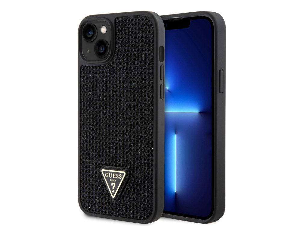 Coque Guess Triangle Diamond pour iPhone 15 Plus - Noire