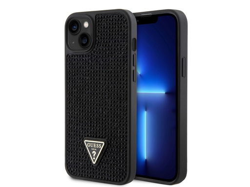 [H91047] Coque Guess Triangle Diamond pour iPhone 15 Plus - Noire