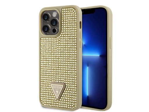 [H91092] Coque Guess Triangle Diamond pour iPhone 15 Pro Max - Or