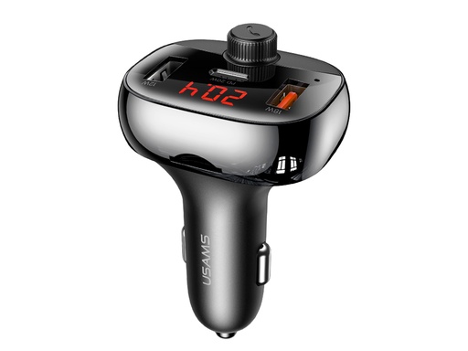 [TTE1090] Chargeur voiture 50W Trasnmetteur FM  Double Port USB-A et Port USB-C