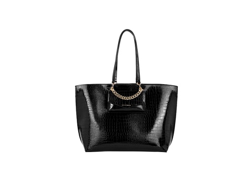 [ID0427] Sac IDEAL OF SWEDEN cabas avec pochette détachable - Modèle Tulip - Neo Noir Croco Recyclé