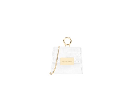 [ID6304] Mini sac IDEAL OF SWEDEN pour AirPods - Modèle Lilou -  White Croco