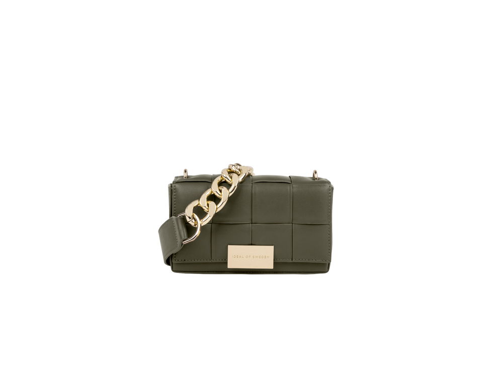 Sac IDEAL OF SWEDEN chaine bandoulière - Modèle Braided  - Khaki