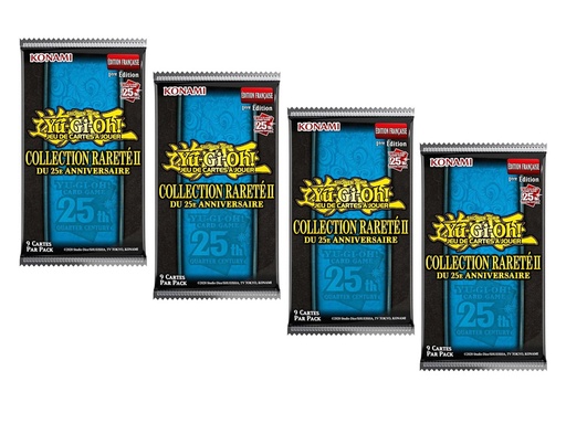 [W4011X4] Yu-Gi-Oh! - 4 Boosters - Collection Rareté II 25ème Anniversaire