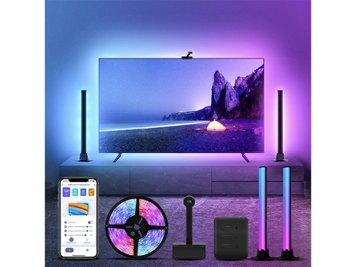 [Y107] Éclairage LED Wifi synchronisé 3,8 m avec caméra et modules latéraux pour TV de 55 à 65 pouces