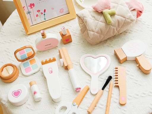 [TK445] Set de coiffure en bois - 14 pcs